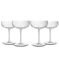 Luigi Bormioli - Optica Champagne Coupe Glass Set 300ml 4pce