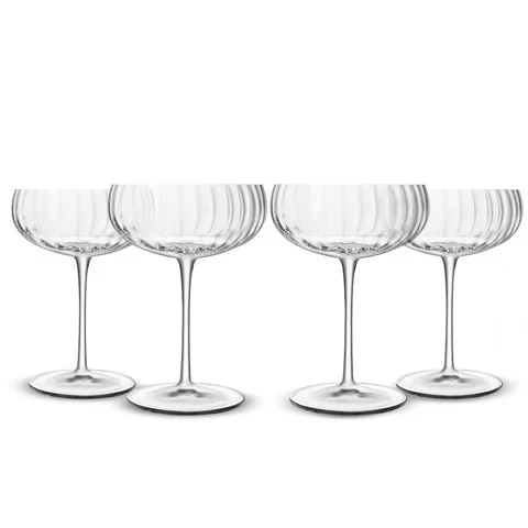 Luigi Bormioli - Optica Champagne Coupe Glass Set 300ml 4pce 3 Luigi Bormioli - Optica Champagne Coupe Glass Set 300ml 4pce