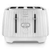DeLonghi - Ballerina 4 Slice Toaster Opaline White