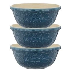 Mason Cash - Nautical Mixing Bowl Set Navy Blue 29cm 3pce