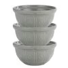 Mason Cash - Earthenware Mixing Bowl Grey 24cm Set 3pce -Home Kitchen Sale Shop 193500 Large