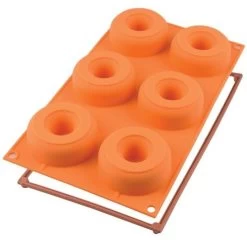 Silikomart - Donuts Silicone Mould 6 Cup Orange
