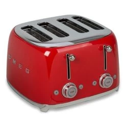 Smeg - 50's Retro 4 Slot Toaster TSF03 Red