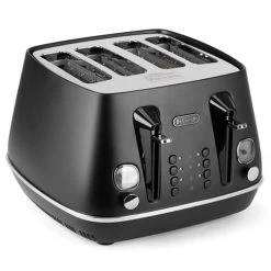 DeLonghi - Distinta Perla CTIN4003BK 4 Slice Toaster Sunset