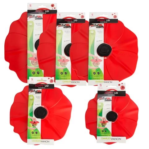 Charles Viancin - Poppy Lid Set 5pce 3 Charles Viancin - Poppy Lid Set 5pce