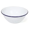 Falcon - Enamel Mixing Bowl White & Blue Rim 24cm -Home Kitchen Sale Shop 589136 Large