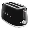 Smeg - 50's Retro 4 Slice Toaster TSF02 Black